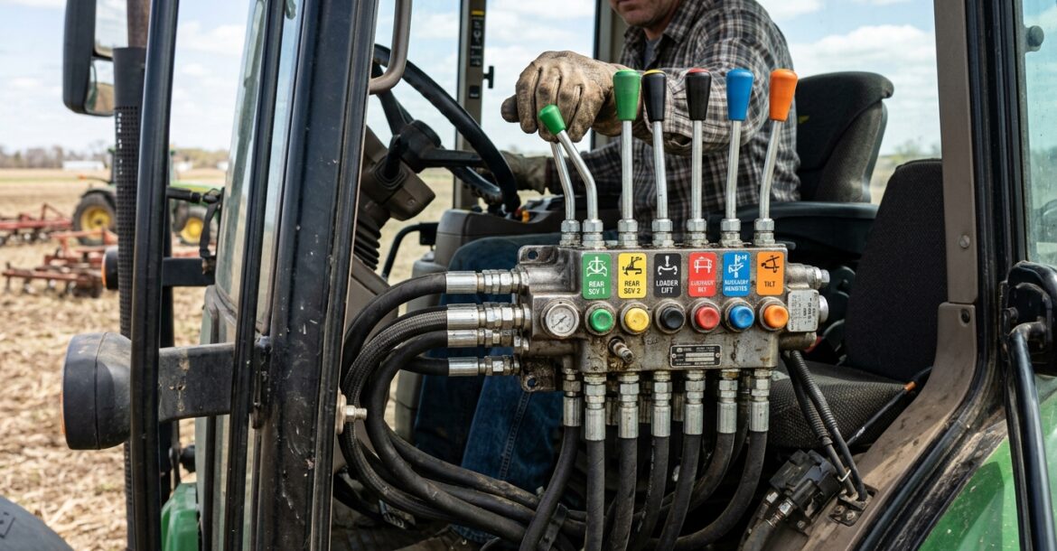 Rozdzielacz hydrauliczny w ciągniku